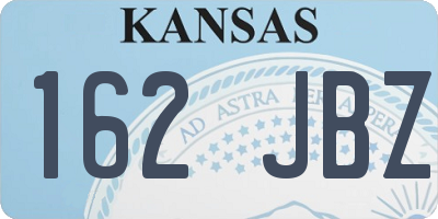 KS license plate 162JBZ