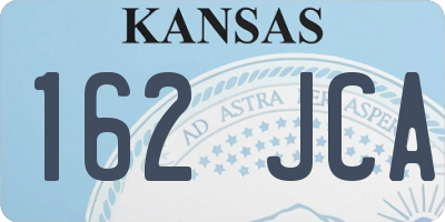 KS license plate 162JCA