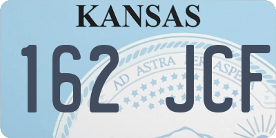 KS license plate 162JCF