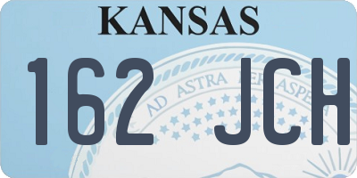 KS license plate 162JCH