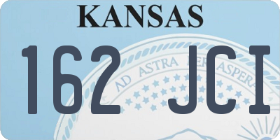 KS license plate 162JCI