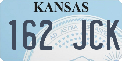 KS license plate 162JCK