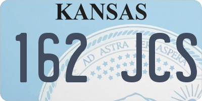 KS license plate 162JCS