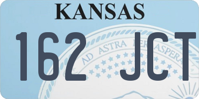 KS license plate 162JCT