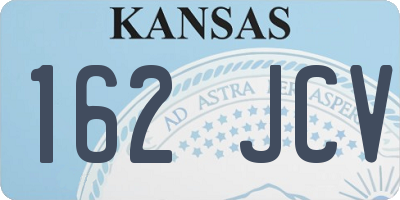 KS license plate 162JCV