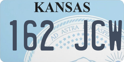 KS license plate 162JCW