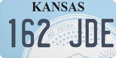 KS license plate 162JDE