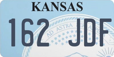 KS license plate 162JDF