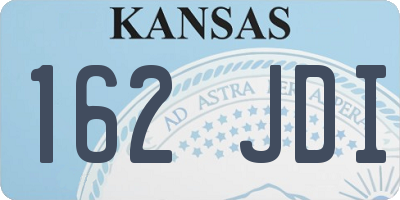 KS license plate 162JDI