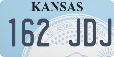 KS license plate 162JDJ