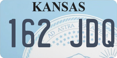 KS license plate 162JDQ