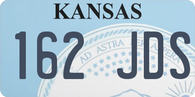 KS license plate 162JDS