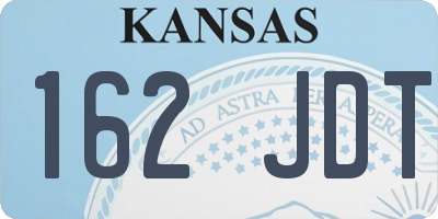 KS license plate 162JDT