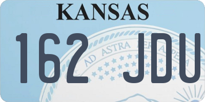 KS license plate 162JDU
