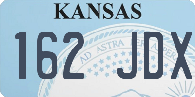 KS license plate 162JDX