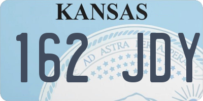 KS license plate 162JDY