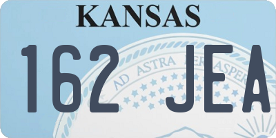 KS license plate 162JEA