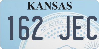 KS license plate 162JEC