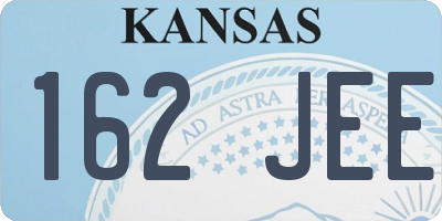 KS license plate 162JEE