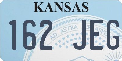 KS license plate 162JEG