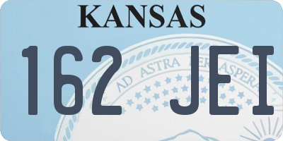 KS license plate 162JEI