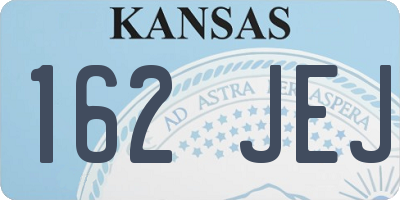 KS license plate 162JEJ