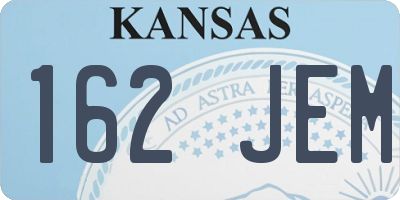 KS license plate 162JEM