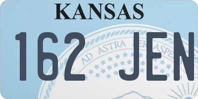 KS license plate 162JEN