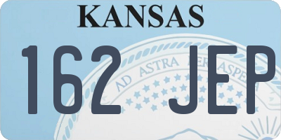 KS license plate 162JEP