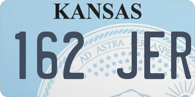 KS license plate 162JER