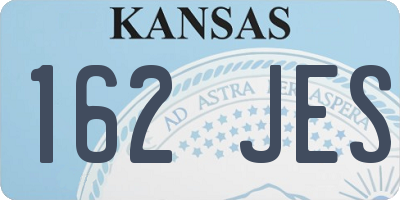 KS license plate 162JES