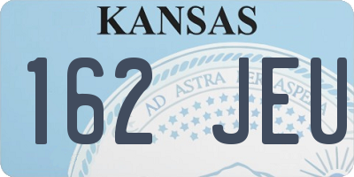 KS license plate 162JEU