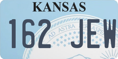 KS license plate 162JEW