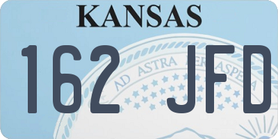 KS license plate 162JFD