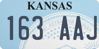 KS license plate 163AAJ