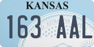 KS license plate 163AAL