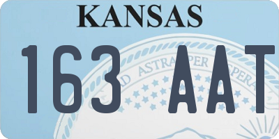 KS license plate 163AAT