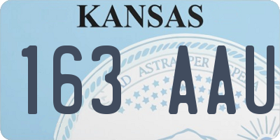 KS license plate 163AAU