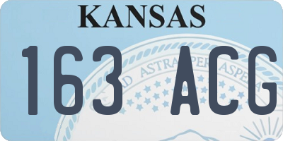KS license plate 163ACG