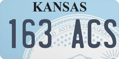 KS license plate 163ACS