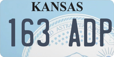 KS license plate 163ADP