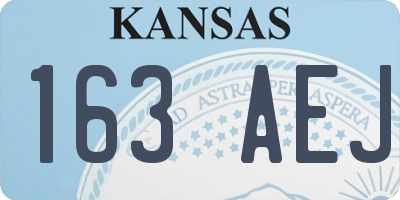 KS license plate 163AEJ