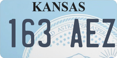 KS license plate 163AEZ