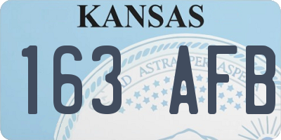 KS license plate 163AFB