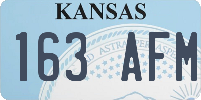 KS license plate 163AFM
