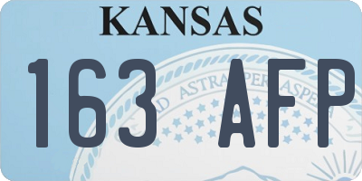KS license plate 163AFP