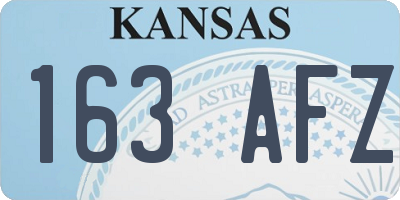 KS license plate 163AFZ