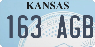 KS license plate 163AGB