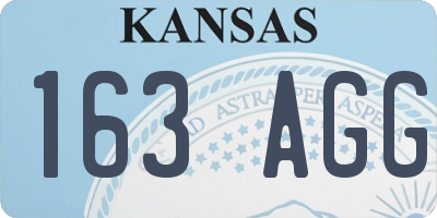 KS license plate 163AGG