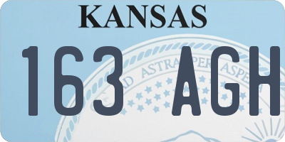 KS license plate 163AGH